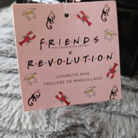 Friends x Revolution Black Cosmetic/Travel Make Up Pouch Zip Up New - Picture 3 of 6